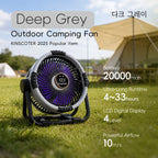 Rechargeable Camping Fan with LED Light