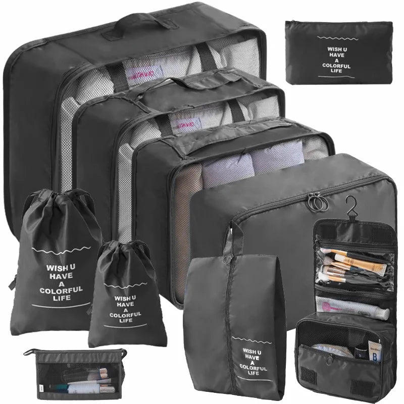 Packing Cubes – 7 or 10 Piece Travel Organiser Set for Suitcase & Carry-On Luggage