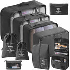 Packing Cubes – 7 or 10 Piece Travel Organiser Set for Suitcase & Carry-On Luggage