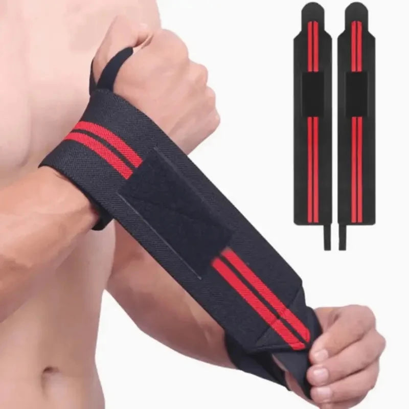 Elastic Wrist Wraps for Weightlifting and Gym Support, 2 Pack