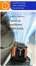 Wearable Belt Clip Fan with Power Bank