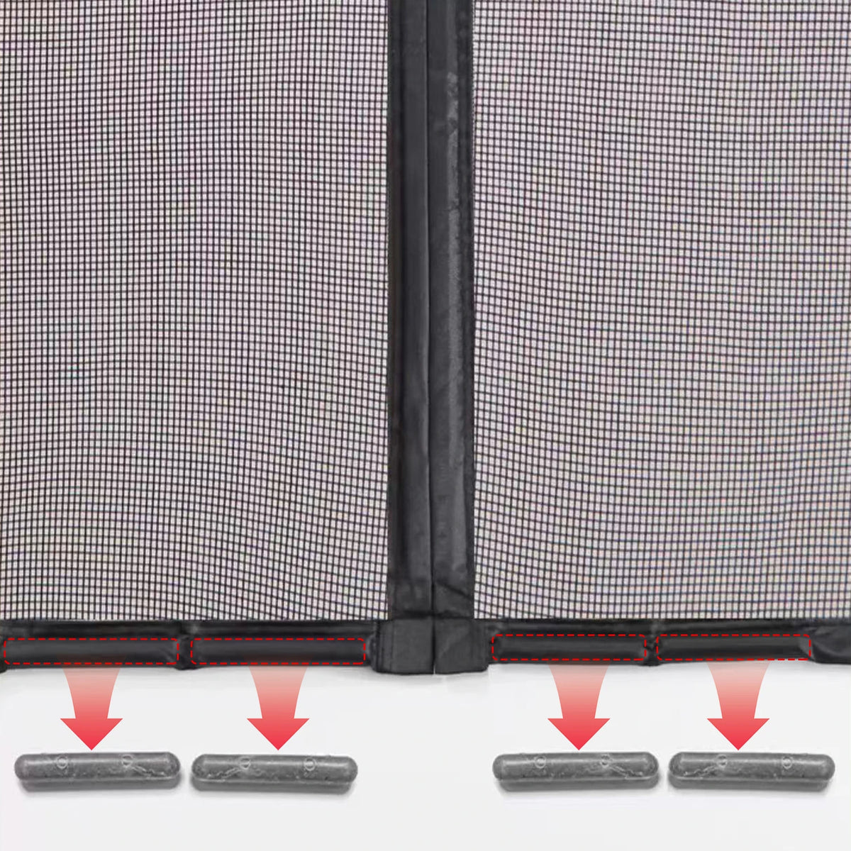 Magnetic insect screen for doors