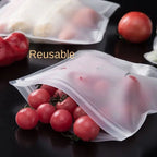 Reusable stand-up food storage bags
