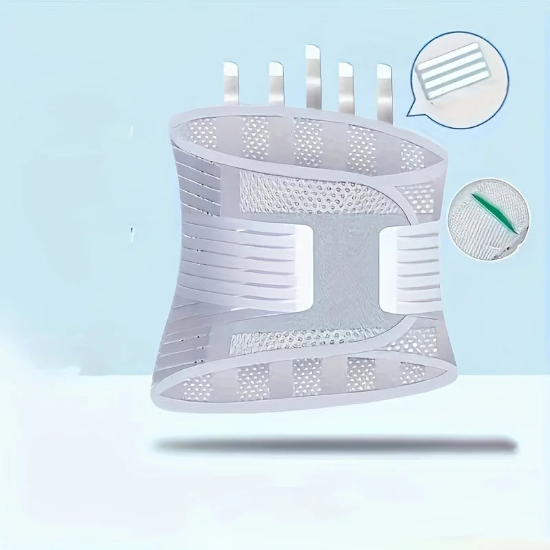 Reinforced Compression Waist Support Belt with Breathable Mesh Back Support