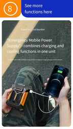 Wearable Belt Clip Fan with Power Bank