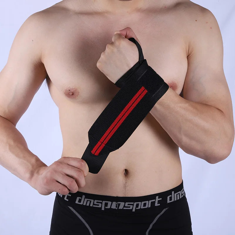 Elastic Wrist Wraps for Weightlifting and Gym Support, 2 Pack