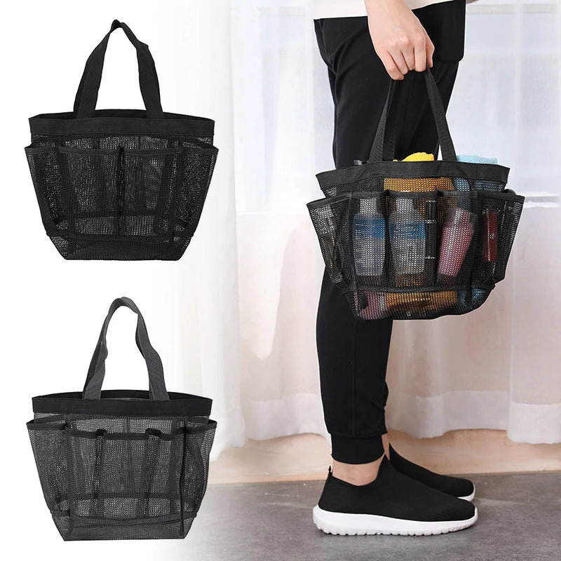Oversized mesh beach tote bag