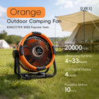 Rechargeable Camping Fan with LED Light