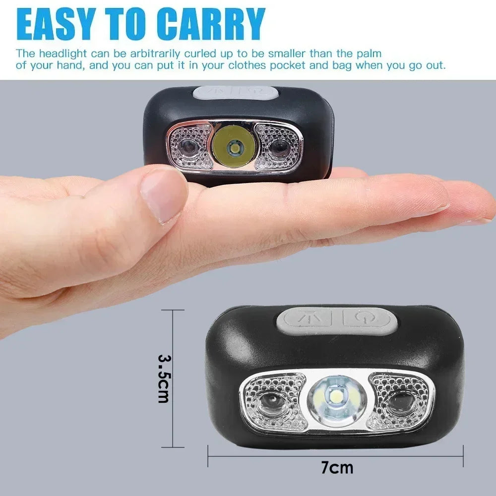 Rechargeable LED Headlamp with Motion Sensor