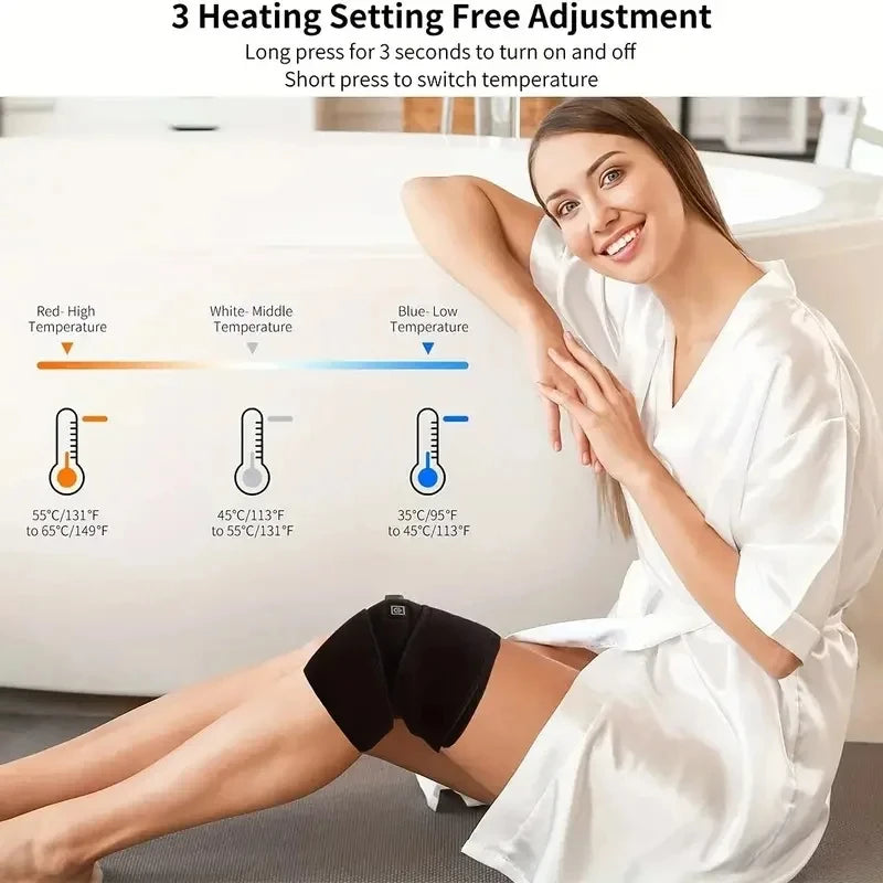 Electric Heated Knee Brace, USB Warming Wrap for Soothing Comfort