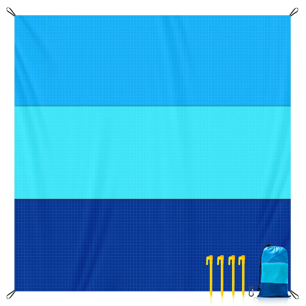 Sandproof Beach Blanket with Stakes