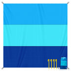 Sandproof Beach Blanket with Stakes