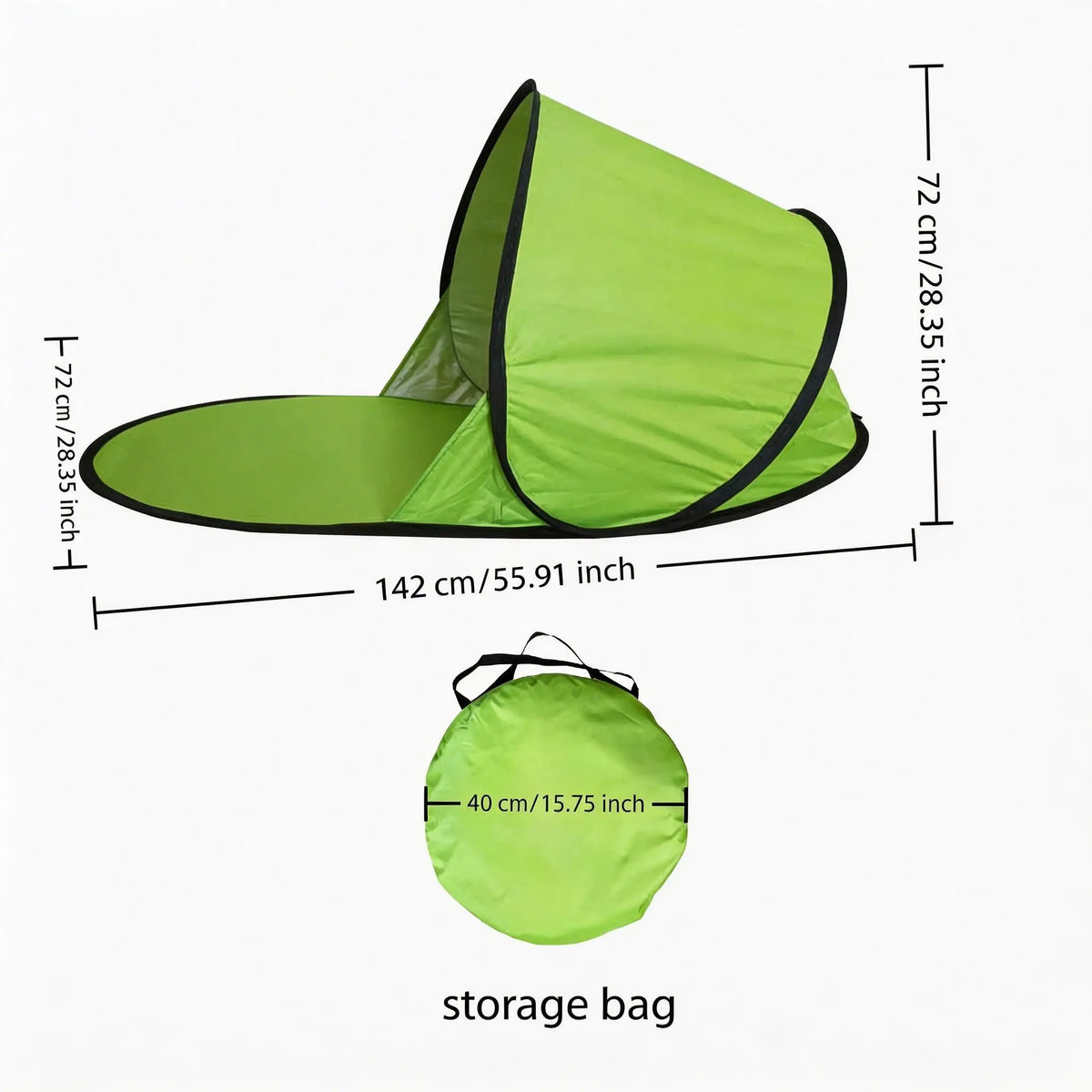 Beach Tent – Pop-Up Sun Shade Shelter, Instant Portable Beach Shade Tent