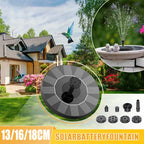 Floating solar bird bath fountain