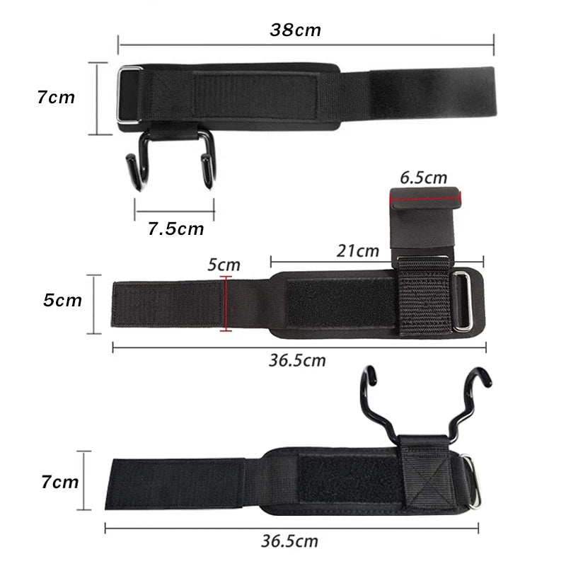 Weight Lifting Hooks with Wrist Wraps for Deadlifts and Pull Ups