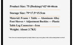 Folding Aluminium IGT Camping Table