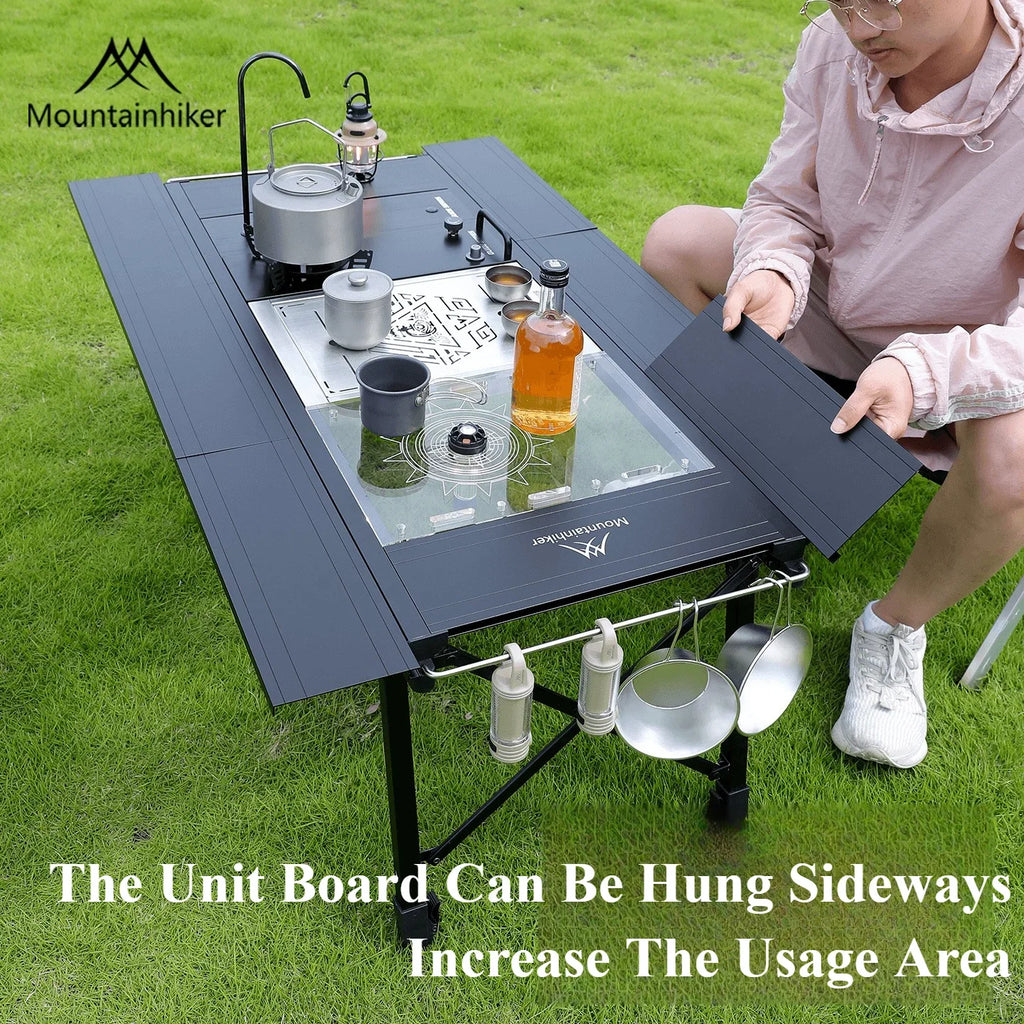 IGT camp kitchen table with stove