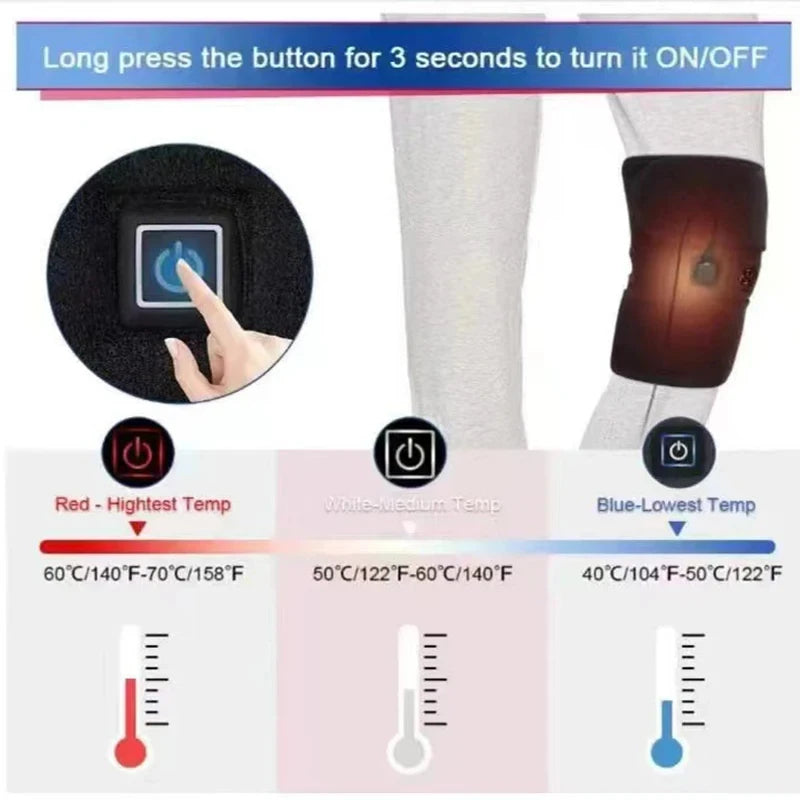 Electric Heated Knee Brace, USB Warming Wrap for Soothing Comfort