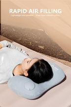 Inflatable Camping Pillow with Built-In Pump
