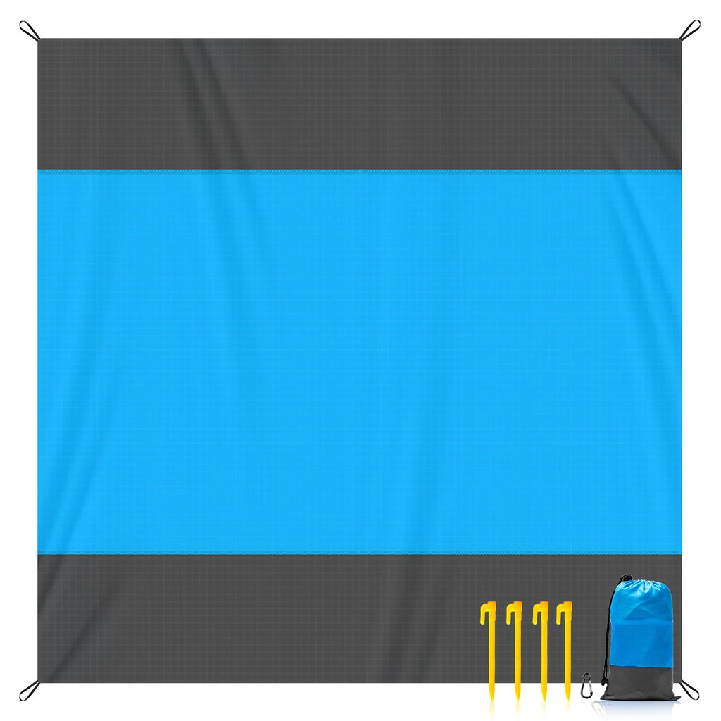 Sandproof Beach Blanket with Stakes