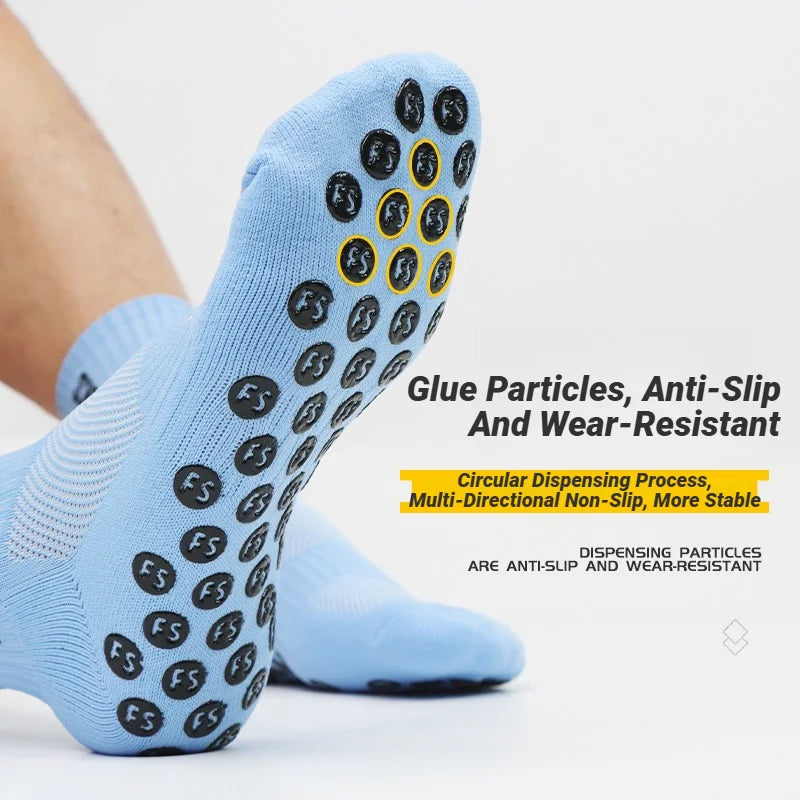 Non Slip Grip Socks for Sports and Training, 6 Pairs