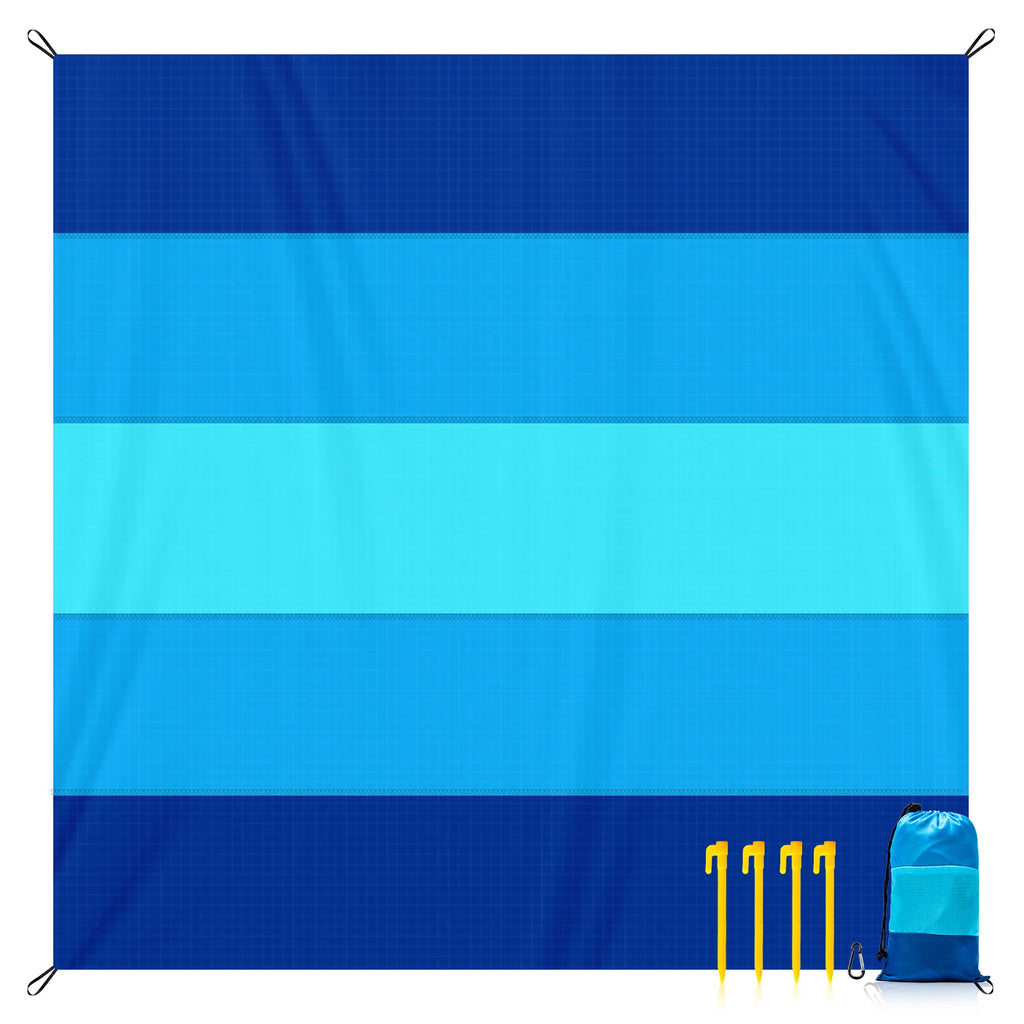 Sandproof Beach Blanket with Stakes