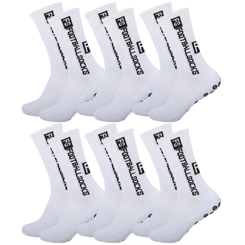 Grip Socks, Non Slip Sports Socks for Football, Gym & Training, 6 Pairs