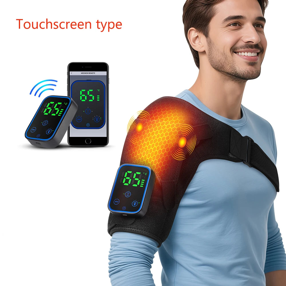 Heated Shoulder Brace for Men and Women, Adjustable Warming Support