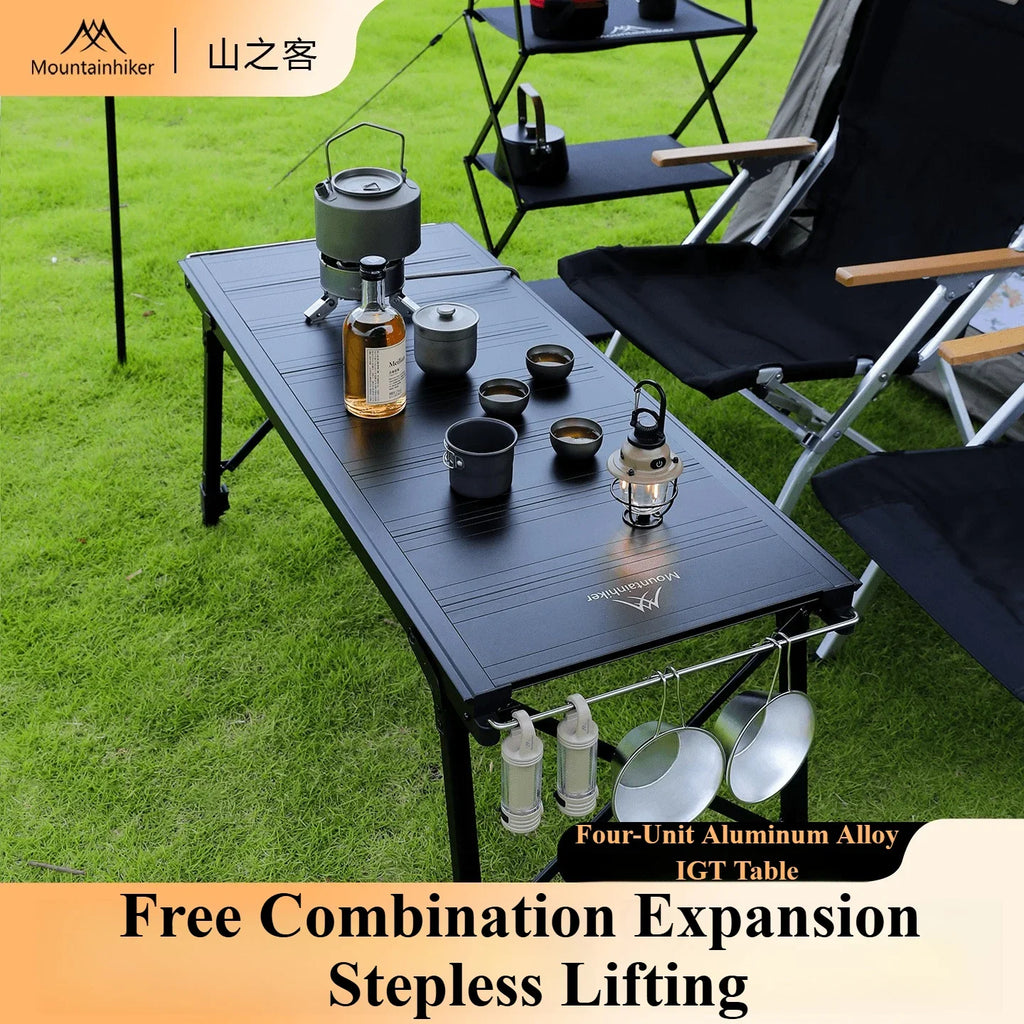 Folding aluminium IGT camping table