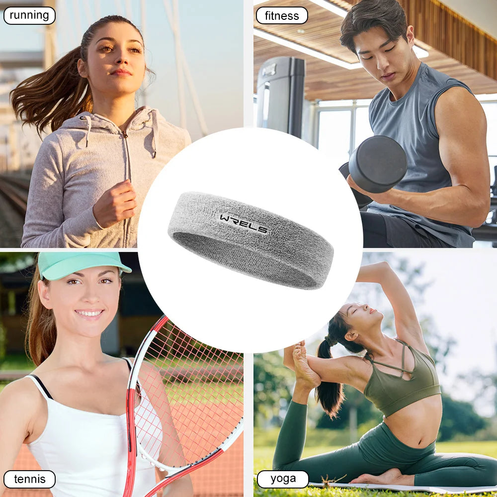 Cotton Terry Sweatbands, Moisture Wicking Sports Headband