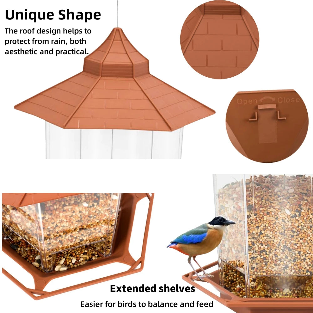Hanging bird feeder for the garden – features