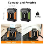 Wearable Belt Clip Fan with Power Bank