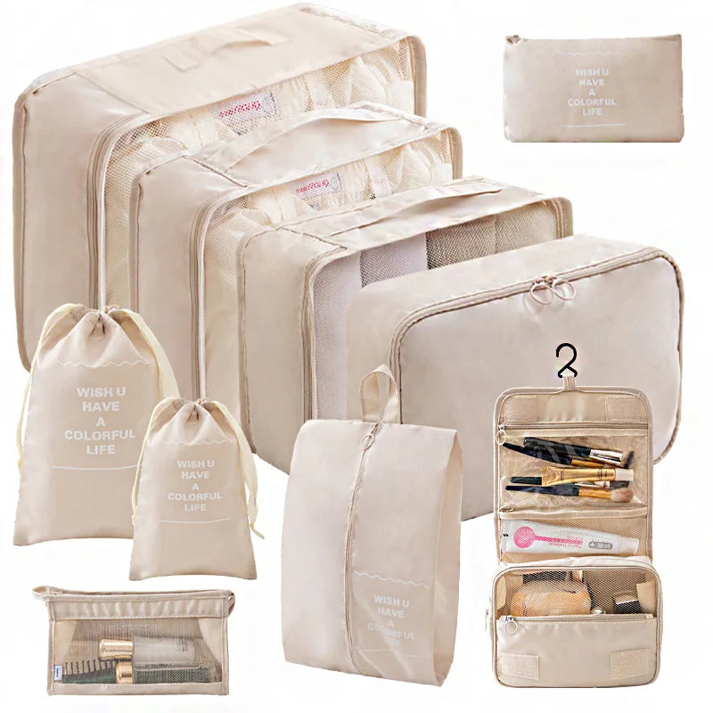 Packing Cubes – 7 or 10 Piece Travel Organiser Set for Suitcase & Carry-On Luggage