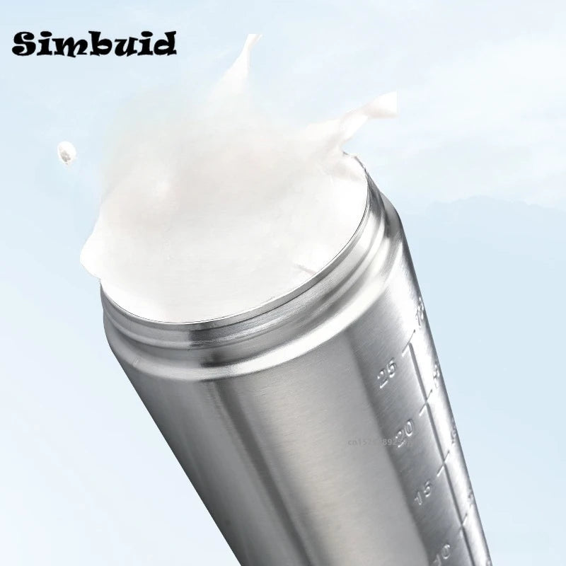 Stainless Steel Protein Shaker Bottle with Mixing Ball, 500ml and 750ml