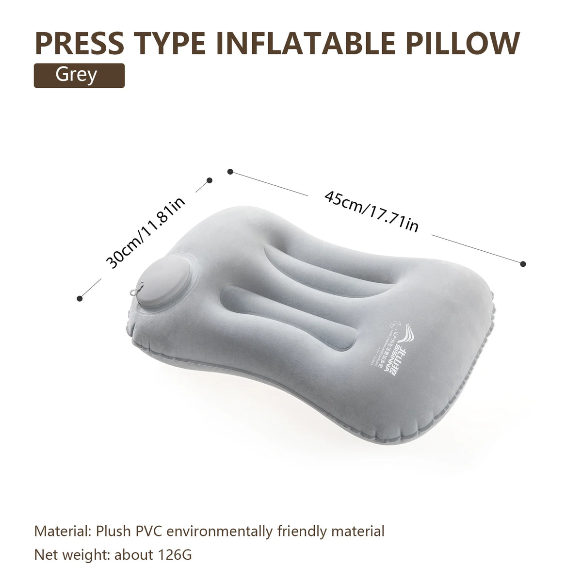 Inflatable Camping Pillow with Built-In Pump