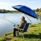 Clamp-on beach chair umbrella
