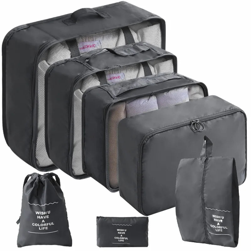 Packing Cubes – 7 or 10 Piece Travel Organiser Set for Suitcase & Carry-On Luggage