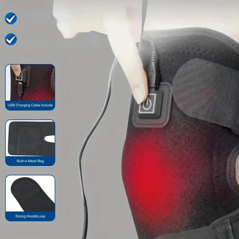 Electric Heated Knee Brace, USB Warming Wrap for Soothing Comfort