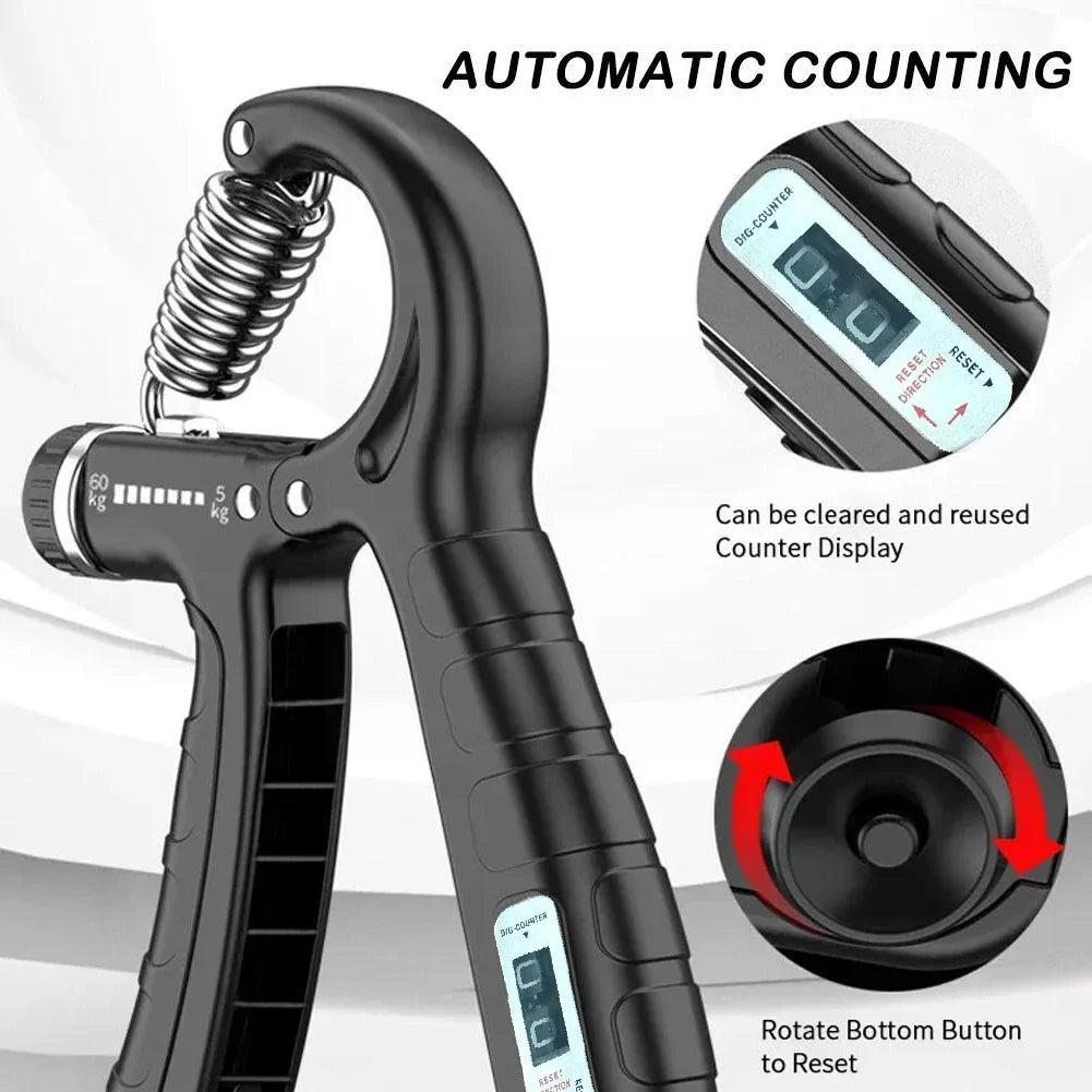 Adjustable Hand Grip Strengthener with Rep Counter