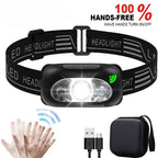 Rechargeable LED Headlamp with Motion Sensor