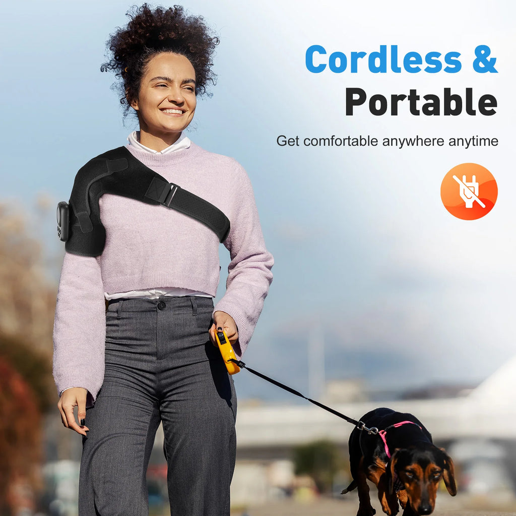 Heated Shoulder Brace for Men and Women, Adjustable Warming Support