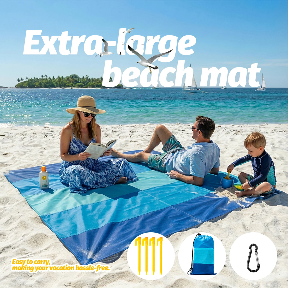 Waterproof picnic blanket beach mat