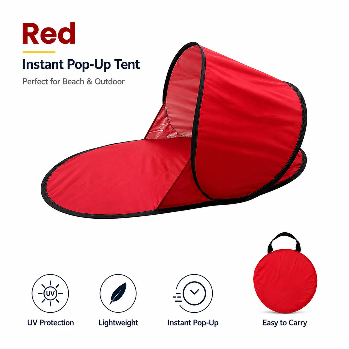 Beach Tent – Pop-Up Sun Shade Shelter, Instant Portable Beach Shade Tent