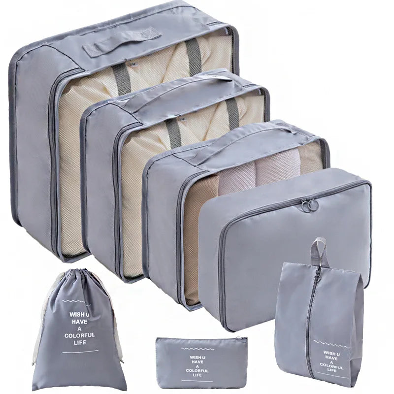 Packing Cubes – 7 or 10 Piece Travel Organiser Set for Suitcase & Carry-On Luggage