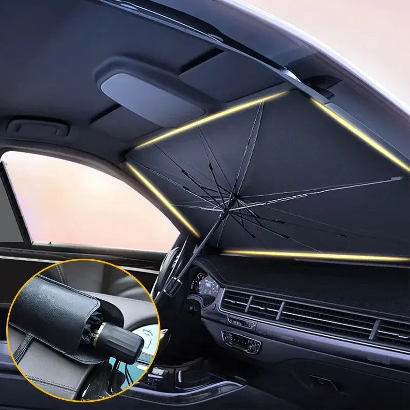 Windscreen sun shade umbrella for car