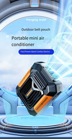 Wearable Belt Clip Fan with Power Bank