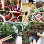 Mini gardening tool set for pots