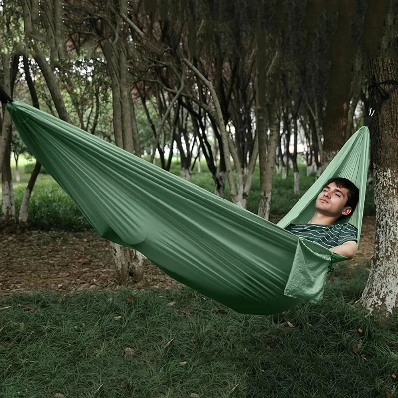 Camping hammock with storage bag