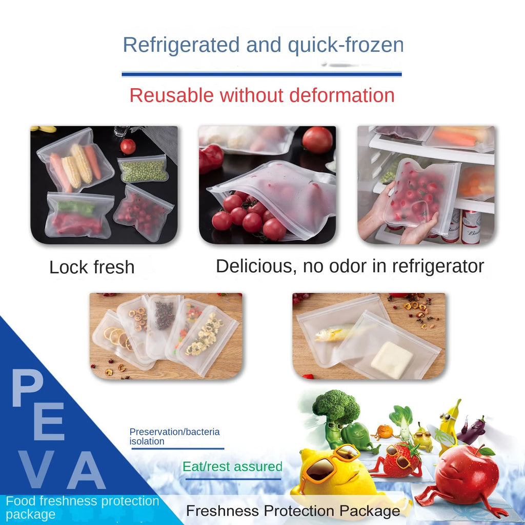 Reusable Stand-Up Food Storage Bags