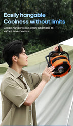 Rechargeable Camping Fan with LED Light